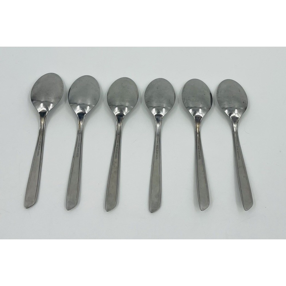 Set Of 6 Vintage Superior Stainless Atomic Night Sky Teaspoons MCM USA - Picture 4 of 7
